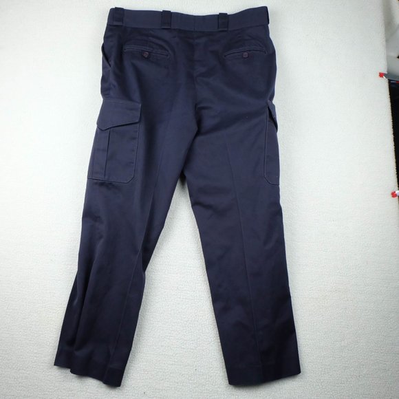 Vintage Cargo Pants Mens 38x30 Navy Blue Heavyweight Canvas Workwear Outdoor 80s - Picture 5 of 12